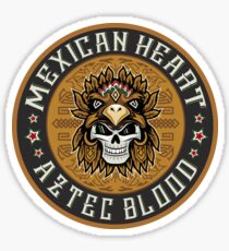Pegatina Corazon Mexicano, Sangre Azteca