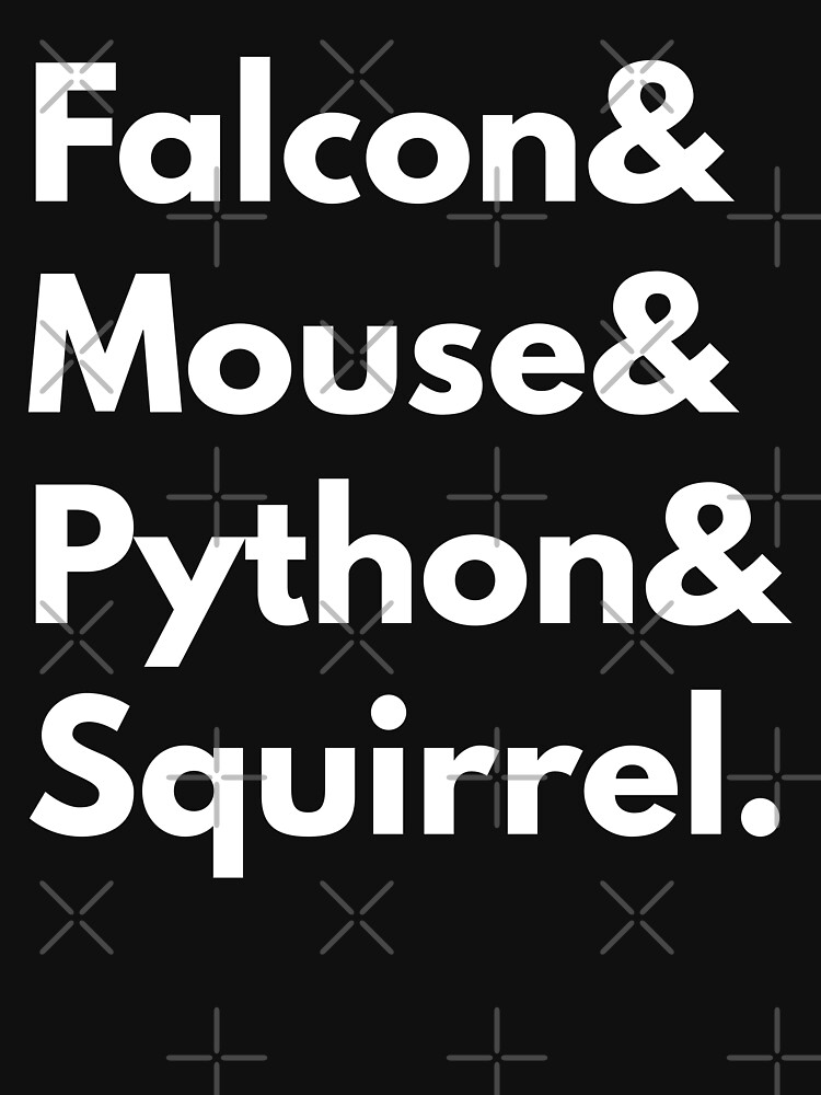 Falcon Mouse Python Squirrel Programming Language Nerd Design by geeksta
