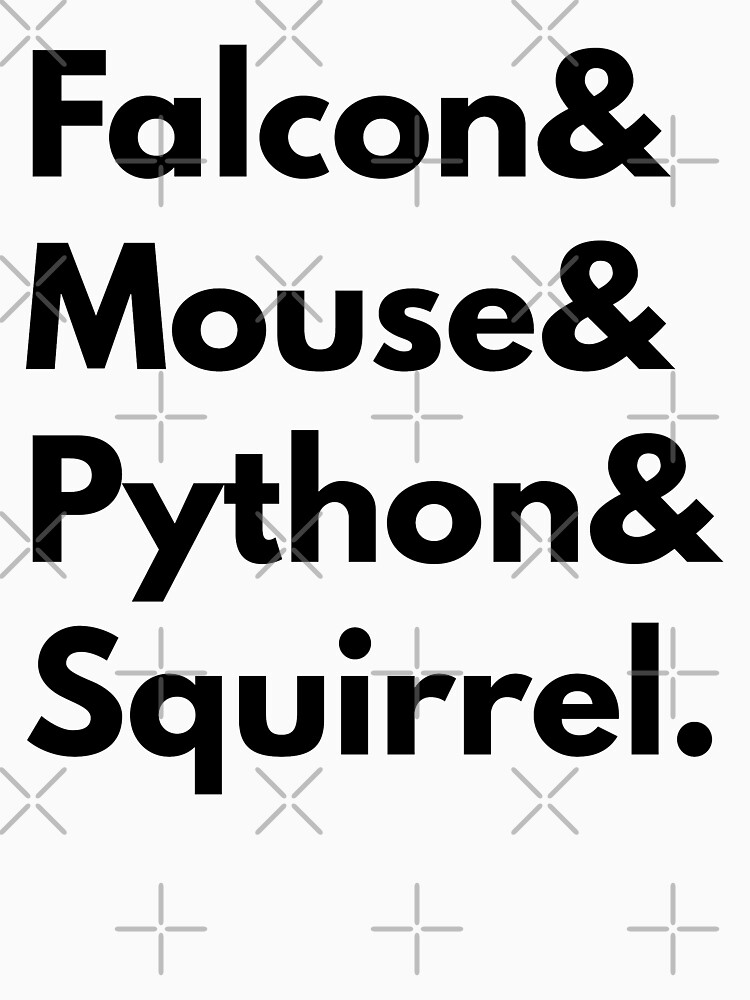 Falcon Mouse Python Squirrel Programming Language Geek Design by geeksta