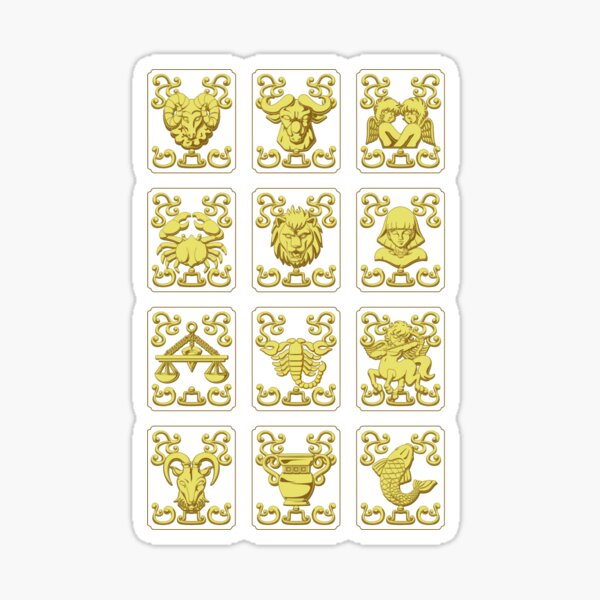 SAINT SEIYA 12 GOLDEN Pegatina