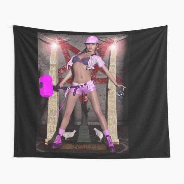 Hippie Witch Queen Bee Freemason Tapestry