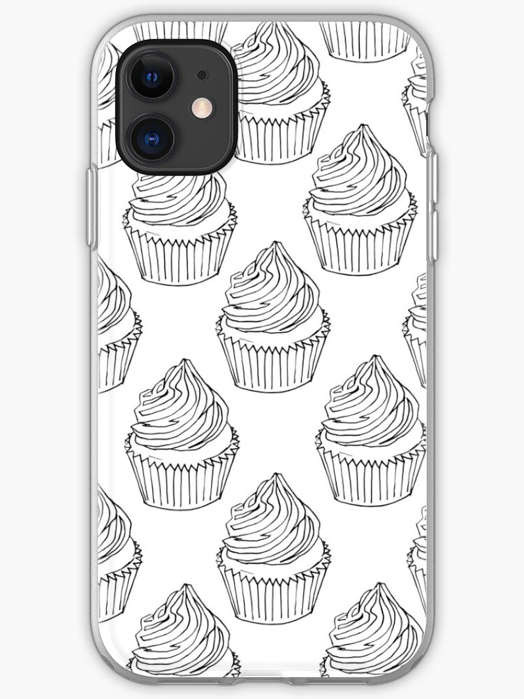 Download "Cupcake Colouring in Page" iPhone Case & Cover by RebeccaOsborne | Redbubble