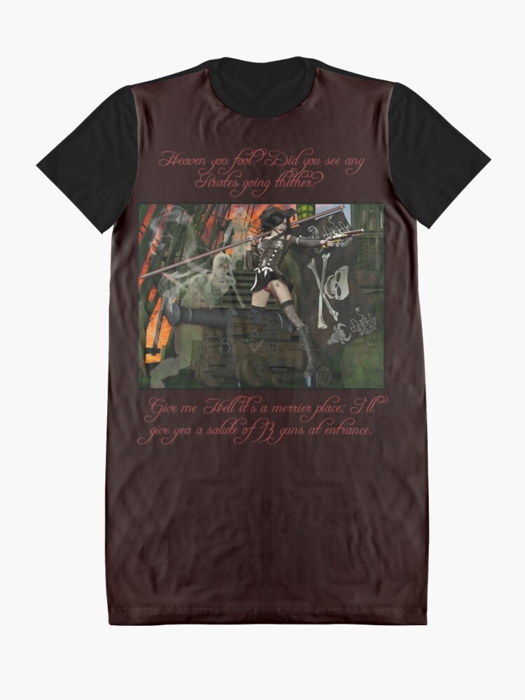 Alternate view of Pirate Ghost Witch Of The Caribbean Graphic T-Shirt Dress