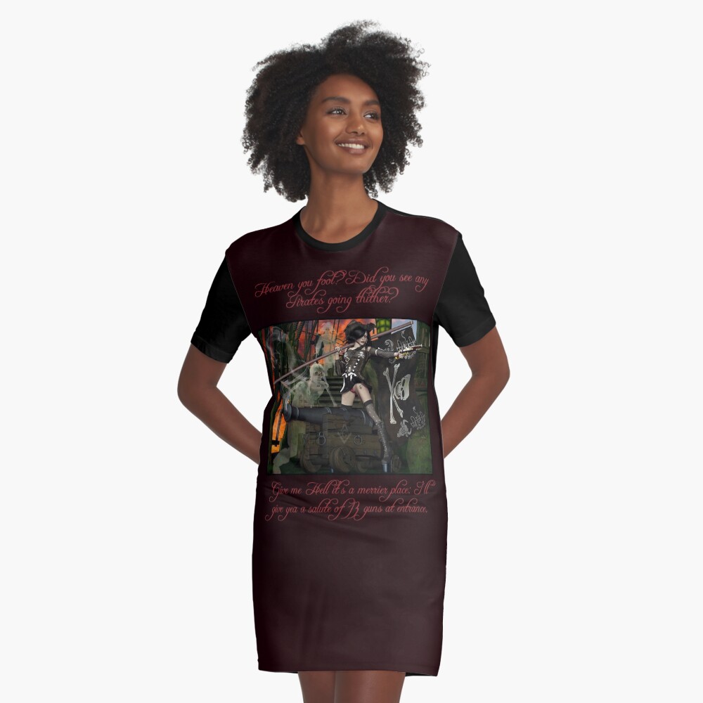 Pirate Ghost Witch Of The Caribbean Graphic T-Shirt Dress