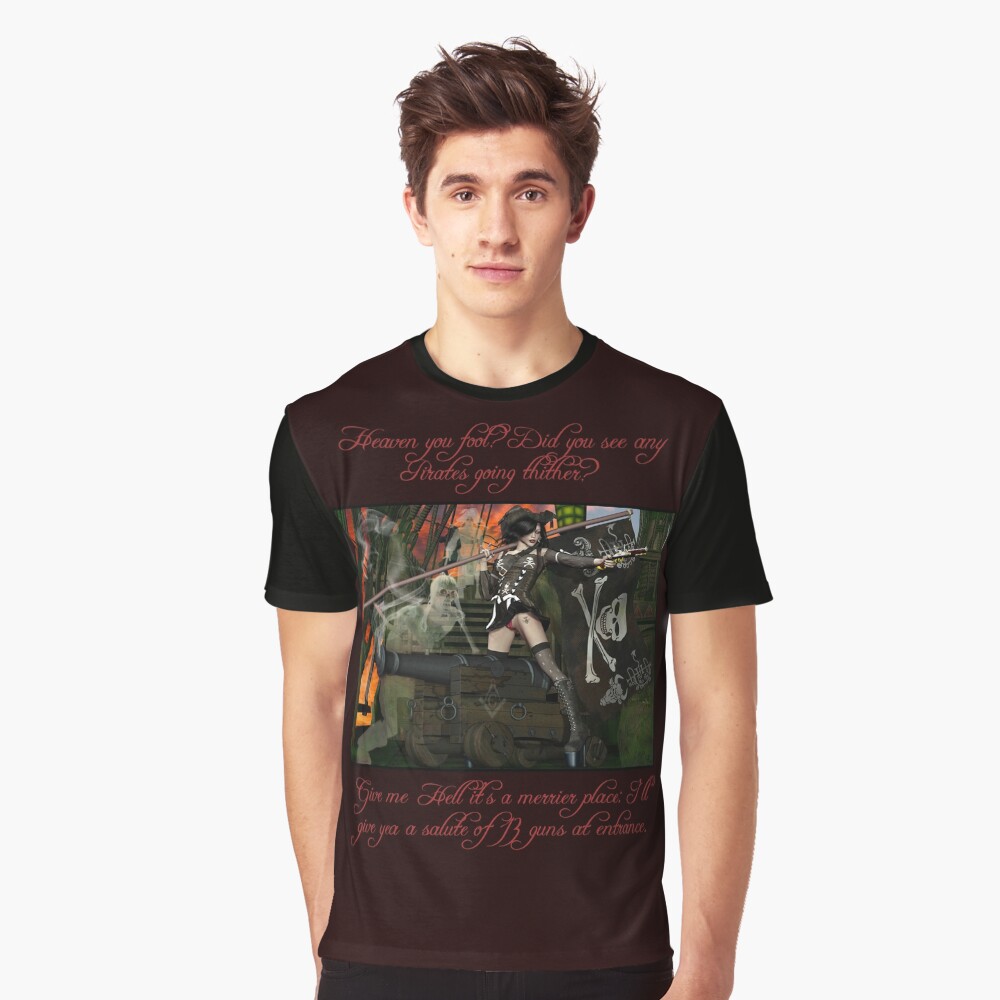 Pirate Ghost Witch Of The Caribbean Graphic T-Shirt
