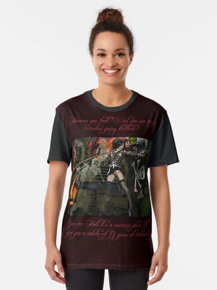 Alternate view of Pirate Ghost Witch Of The Caribbean Graphic T-Shirt