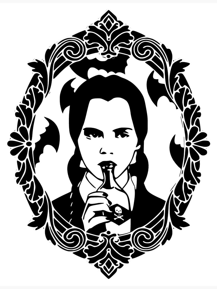 Download Wednesday Addams The Addams Family Greeting Card By Saramessias Redbubble