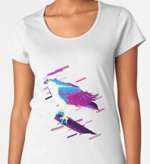 Eagle hawk Eighties Retro Violet and Purple Women's Premium T-Shirt