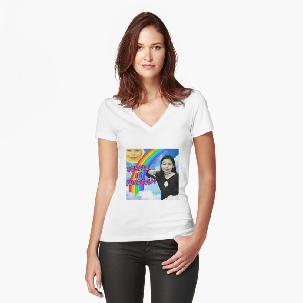 Item preview, Fitted V-Neck T-Shirt designed and sold by cecestickers.