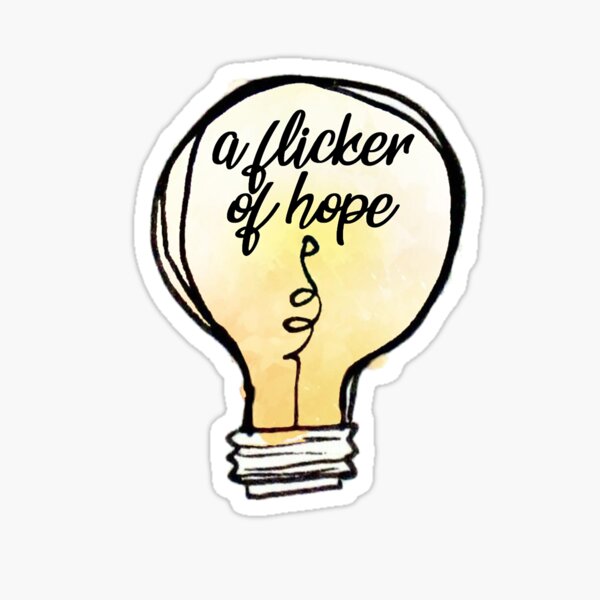 niall flicker lightbulb Sticker