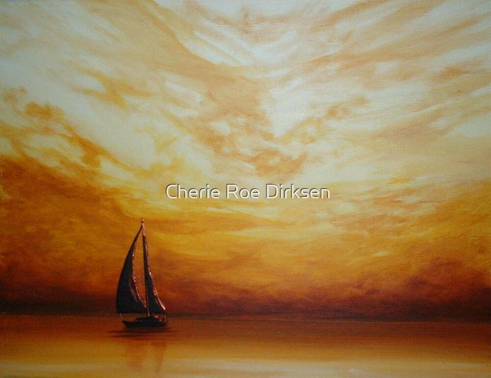 Golden Sunset Sailing by Cherie Roe Dirksen