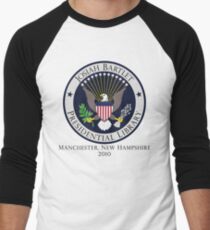 Josiah Bartlet Presidential Library Logo Men's Baseball ¾ T-Shirt