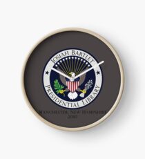 Josiah Bartlet Presidential Library Logo Clock