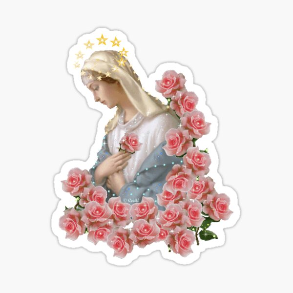 Item preview, Virgin Mary in Roses and Stars designed and sold by GaboFeldi.