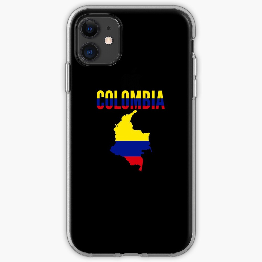 "Colombian Gift Colombia Map Country Flag" iPhone Case & Cover by