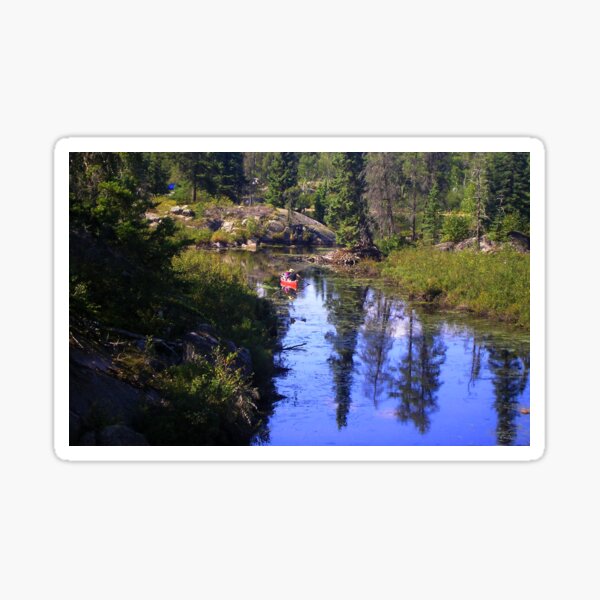 rushing river view Sticker