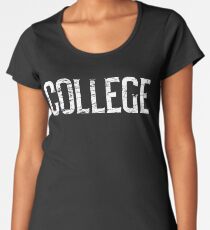 Student Geschenk - College Distressed Premium Rundhals-Shirt
