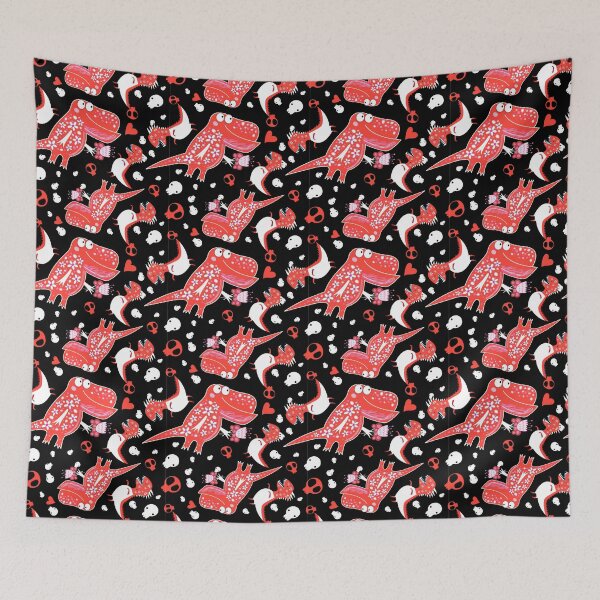 Item preview, Seamless graphic pattern with enamored dinosaurs designed and sold by Tanor.