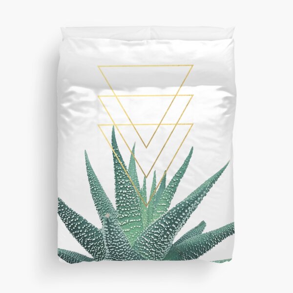 Succulent geometric Duvet Cover