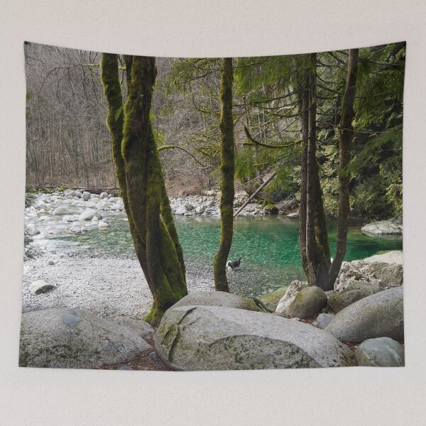 Item preview, Crystal clear lake with dog designed and sold by procraztinator.