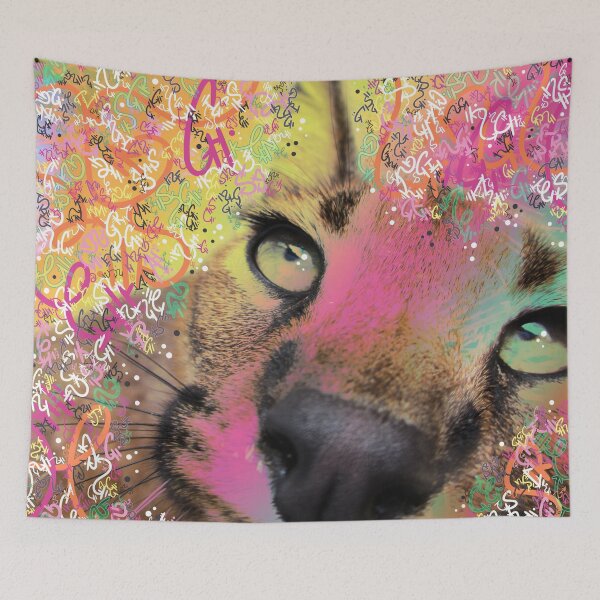 Item preview, Little Caracal Cat Face designed and sold by vanillakirsty.