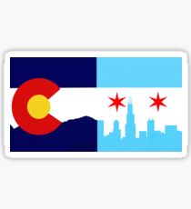 Colorado/ Chicago Flag Sticker