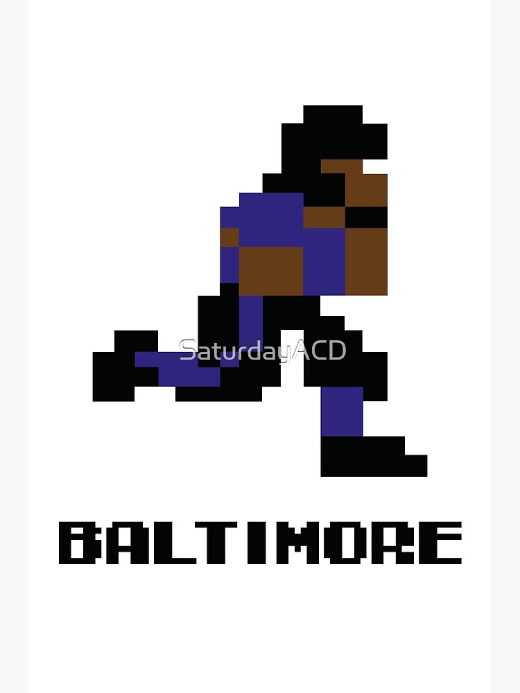 Disover 8 bit Baltimore Football 2 Premium Matte Vertical Poster