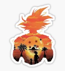 Kame House Sunset-Goku Sticker