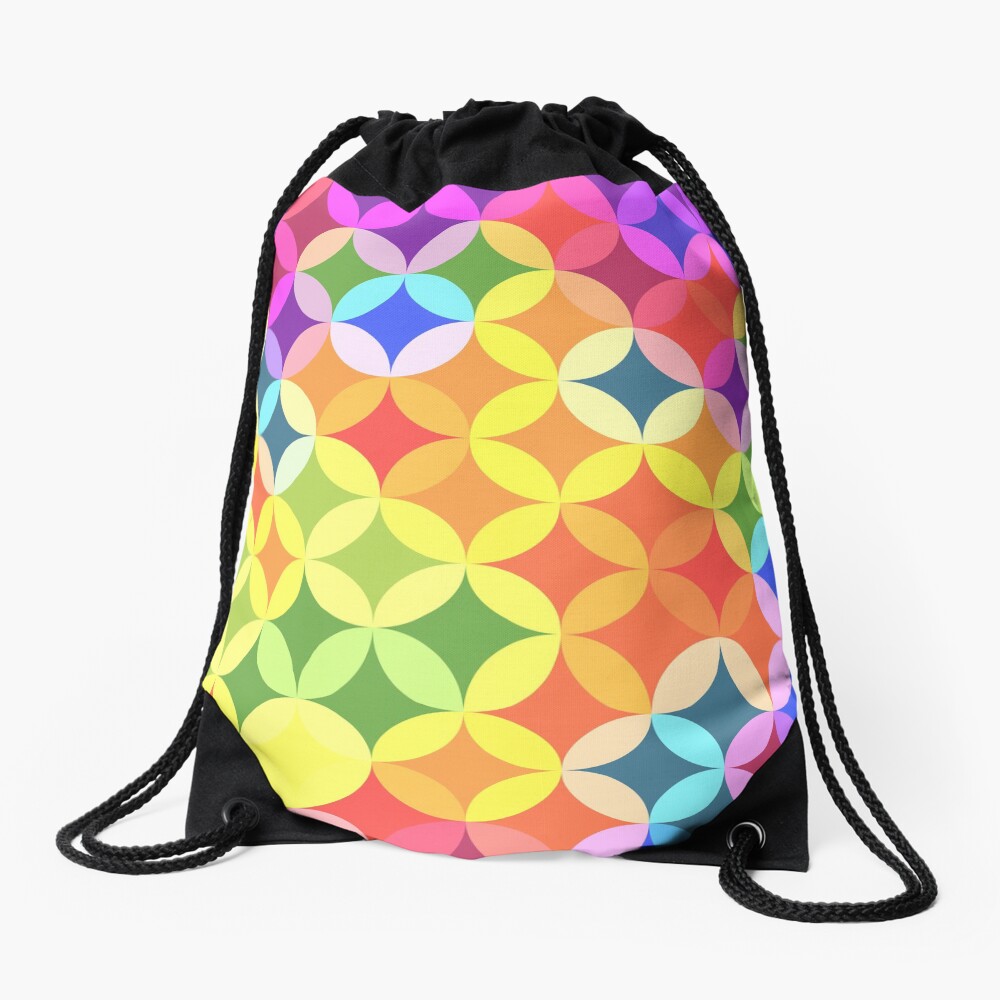 colorful drawstring bags