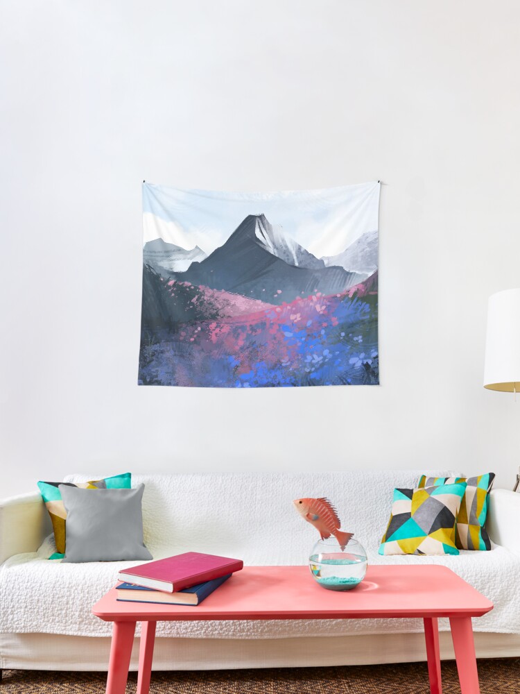 blue mountain tapestry