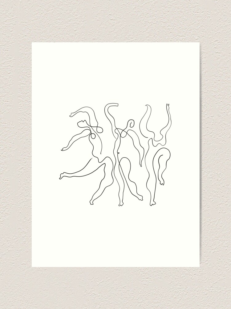 Alternate view of Picasso Line Art - Dancers Art Print
