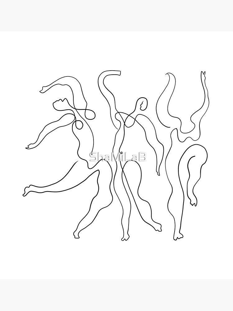 Picasso Line Art - Dancers by ShaMiLaB