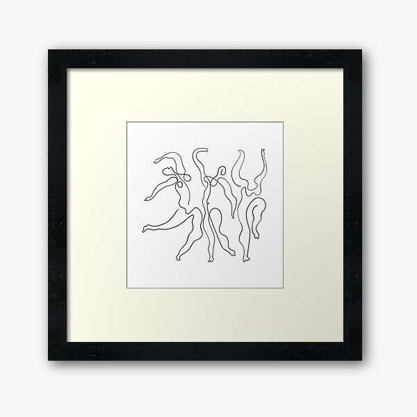 Picasso Line Art - Dancers Framed Art Print