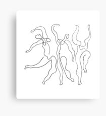 Picasso Line Art - Tänzer Metallbild