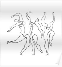 Picasso Line Art - Dancers Poster