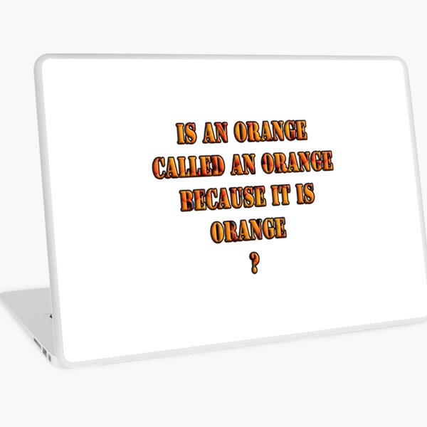 Oranges random question Laptop Skin