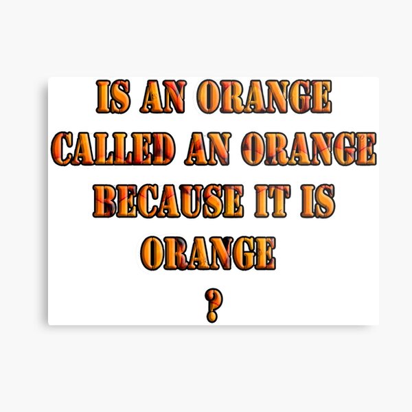 Oranges random question Metal Print