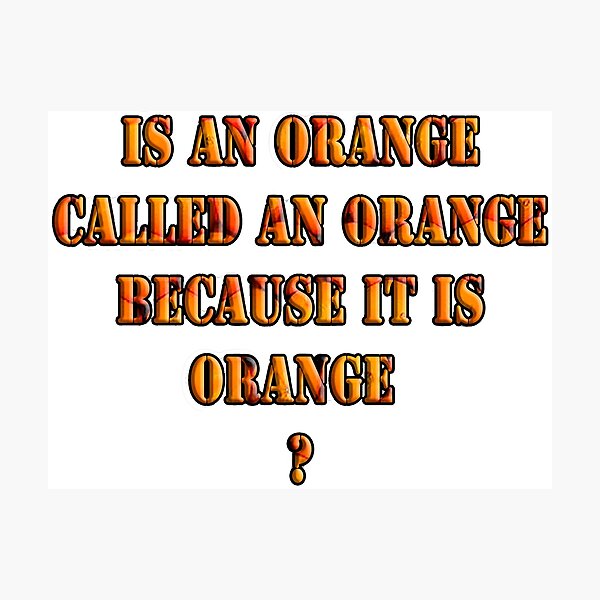Oranges random question Photographic Print