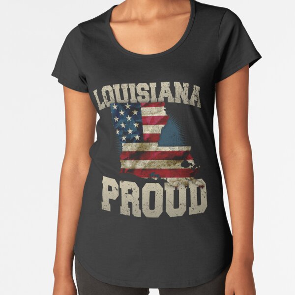 Alexandria Louisiana Skyline American Flag' Women's Premium T
