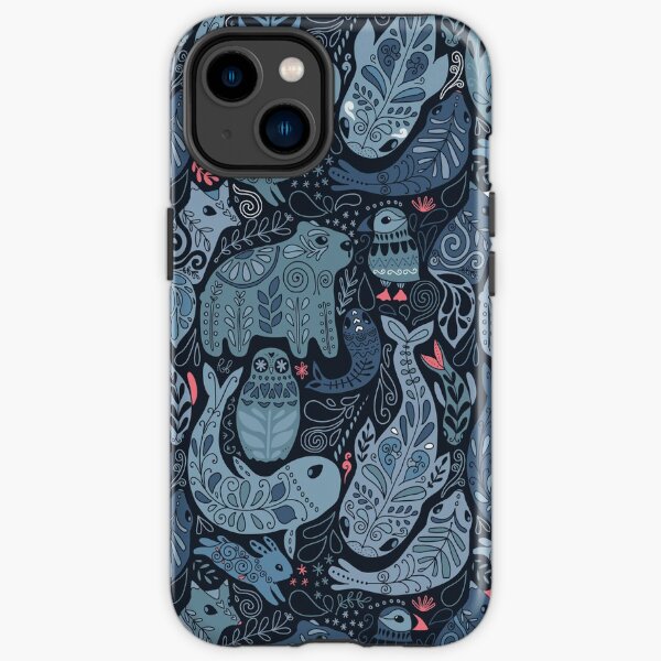 Arctic animals. Narwhal, polar bear, whale, puffin, owl, fox, bunny, seal. iPhone Tough Case