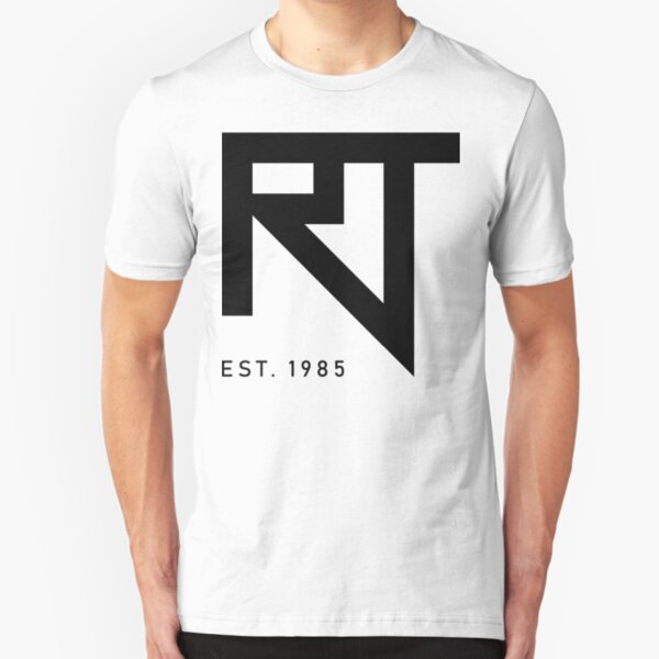 RaddTitan RT Logo Black Slim Fit T-Shirt