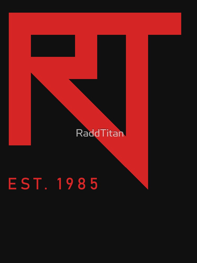 Thumbnail 3 of 3, Baseball ¾ Sleeve T-Shirt, RaddTitan RT Logo Red designed and sold by RaddTitan.