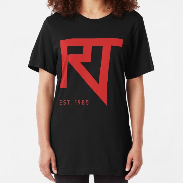 RaddTitan RT Logo Red Slim Fit T-Shirt