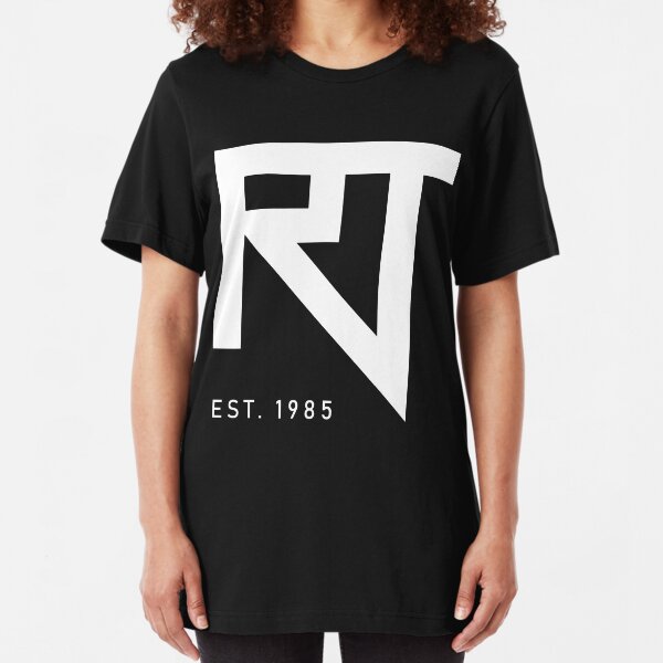 RaddTitan RT Logo White Slim Fit T-Shirt