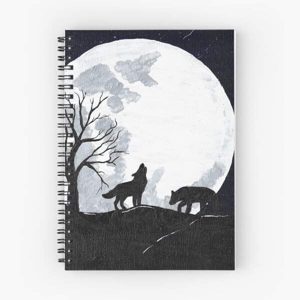 Item preview, Wolf and Moon set 2 of 4 designed and sold by MooMee.