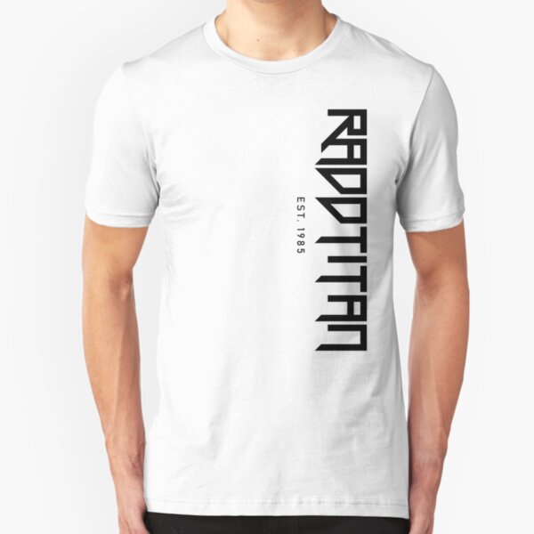 RaddTitan Logo side Black Slim Fit T-Shirt
