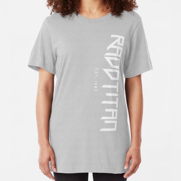 RaddTitan Logo side White Slim Fit T-Shirt