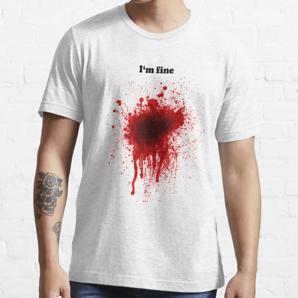 Women Fashion Halloween Humor Funny Bloods I'm Fine Print O,Prime