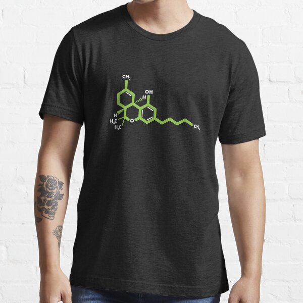 THC Molecule Tetrahydrocannabinol Design Essential T-Shirt