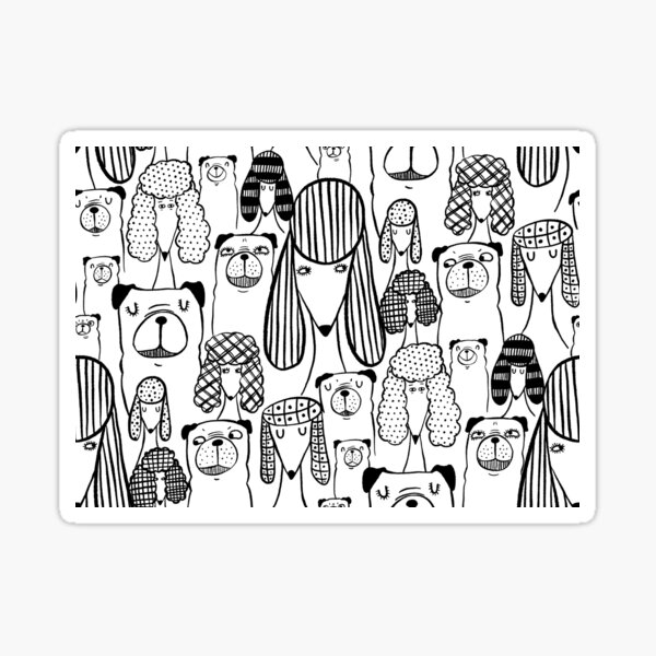 Pugs and poodles Sticker